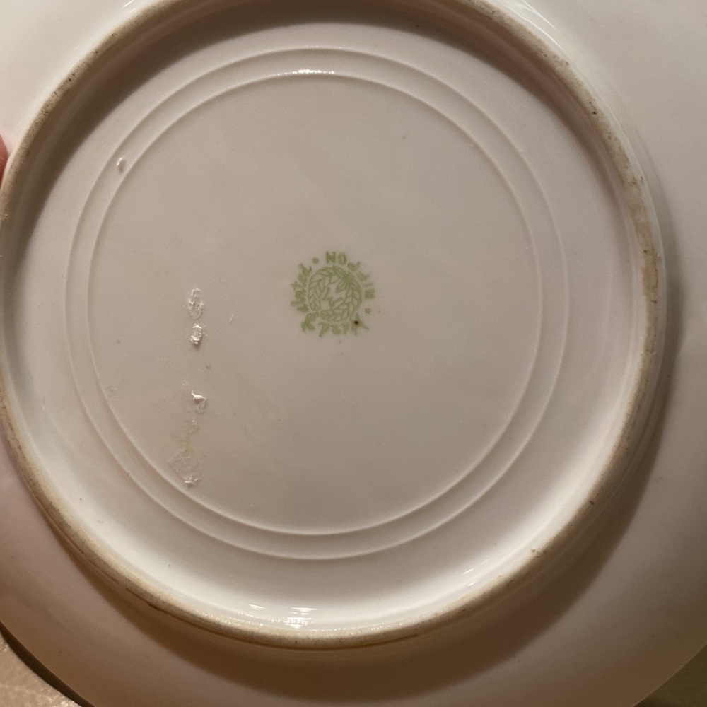 Nippon Hand Painted Plate landscape with house and water no chips 5” across - Picture 2 of 2